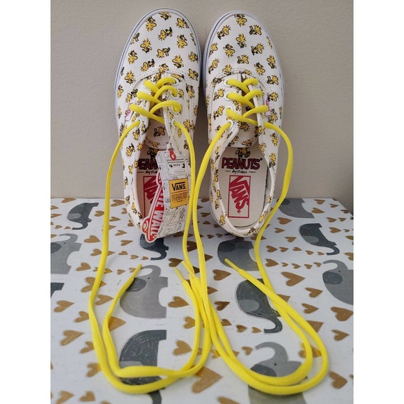 Vans Off The Wall X Peanuts Snoopy Woodstock Bone Authentic Shoes 3.5 Men 5 Womn main image 5